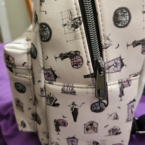 DISNEY NBC Nightmare Before Christmas Loungefly mini backpack and wallet EUC - Picture 6 of 10